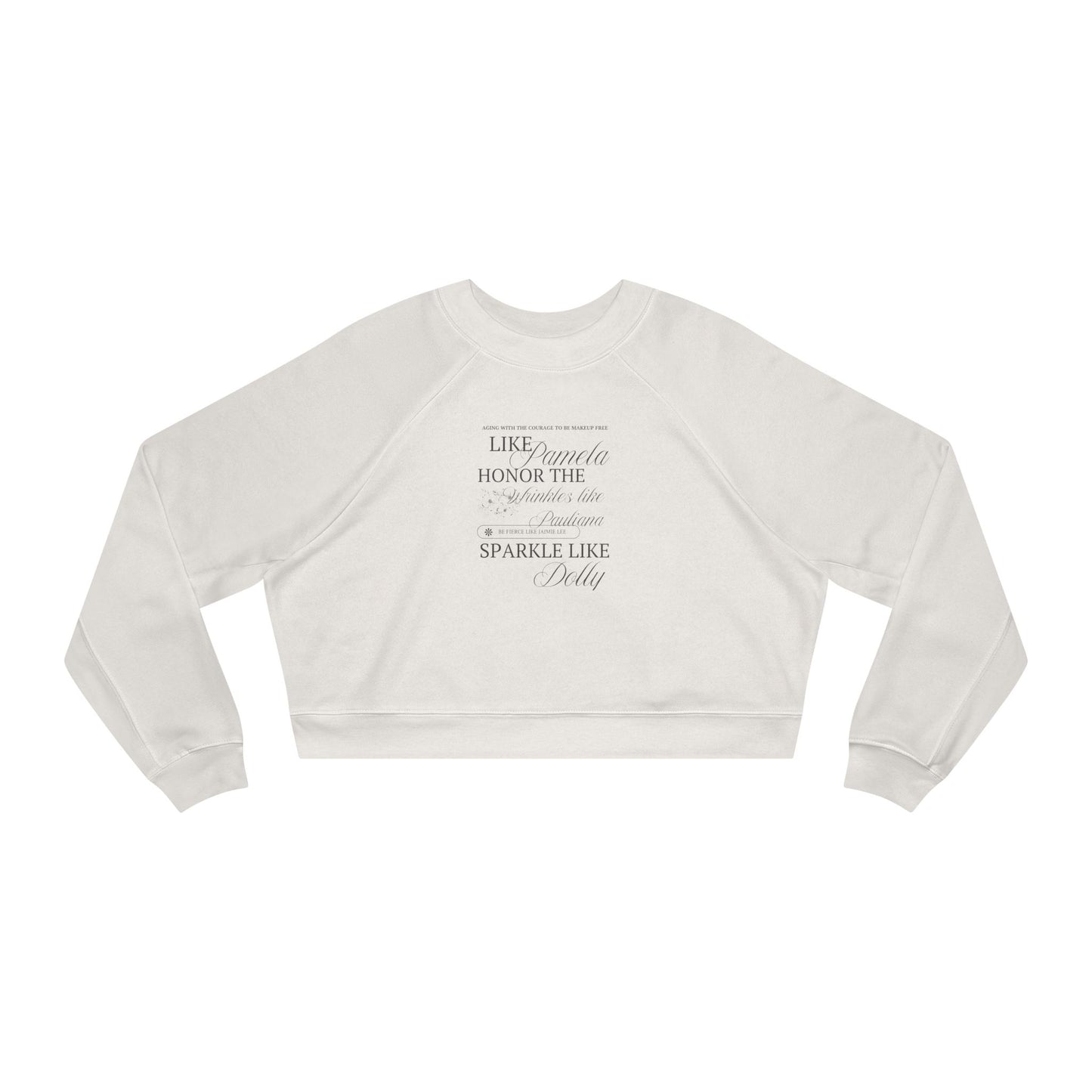 Inspirational Women's Cropped Fleece Pullover - Sparkle Like Dolly