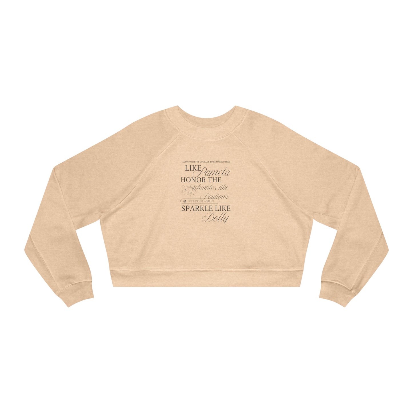 Inspirational Women's Cropped Fleece Pullover - Sparkle Like Dolly